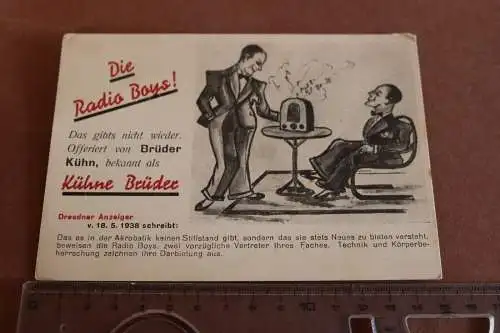 tolle alte Karte - Die Radio Boys - Kühne Brüder  1938