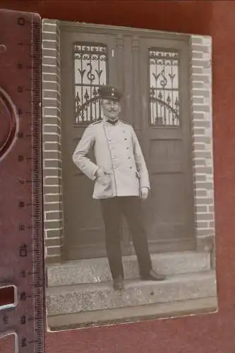 altes Foto - Portrait eines Soldaten  - Bitsch Truppenübungsplatz 1912