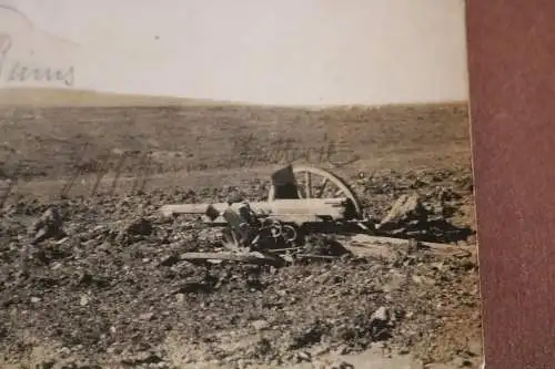 altes Foto - totes Land zerstörte Batterie - Raum Reims