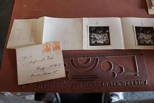 alter Brief aus Lübeck - 1900-1910 mit zwei Gruppenfotos 