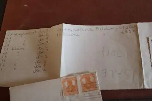 alter Brief aus Lübeck - 1900-1910 mit zwei Gruppenfotos 