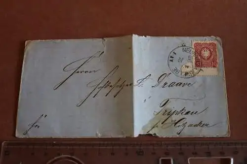 Alter Brief aus Neuhaus a.d. Elbe 1875 von H. Zufall geprägt