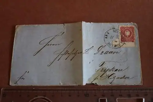 alter Brief aus Neuhaus a.d. Elbe 1875 von H. Zufall geprägt