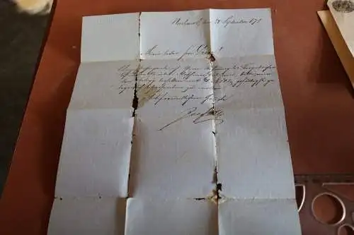 alter Brief aus Neuhaus a.d. Elbe 1875 von H. Zufall geprägt