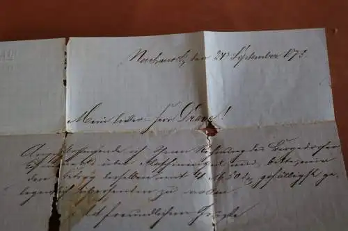 alter Brief aus Neuhaus a.d. Elbe 1875 von H. Zufall geprägt