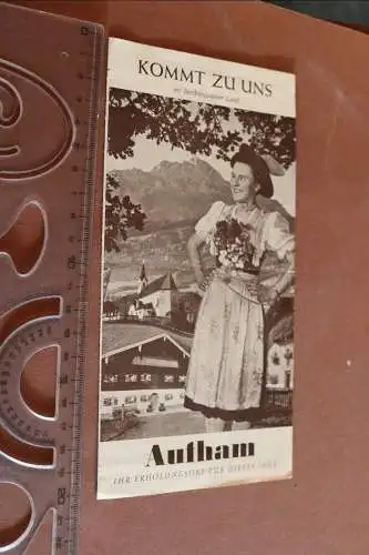 tolles altes Werbeblatt Kommt zu uns Aufham  Gegend Salzburg 