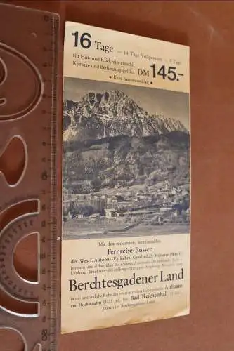 tolles altes Werbeblatt Fernreisen - Westf. Autobus Verkehrs Gesellschaft 