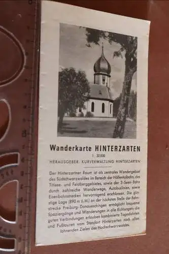 tolle alte Wanderkarte und Landkarte - Hinterzarten und Umgebung