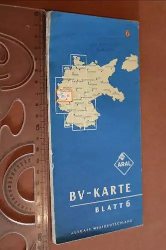 Tolle alte Aral BV  Landkarte Blatt 6  Köln Frankfurt - Alter ?