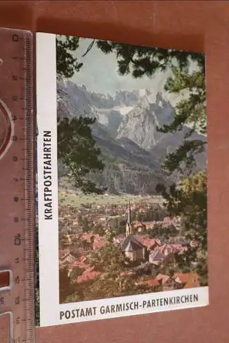 Tolles altes Heft Kraftpost-Fahrten  Garmisch-Partenkirchen 1959