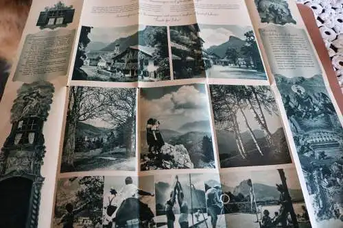 tolles altes Werbeblatt Oberammergau - 50-60er Jahre ?