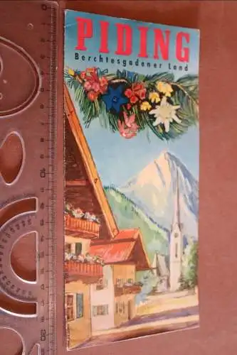 tolles altes Werbeblatt Piding Berchtesgadener Land  50-60er Jahre ?