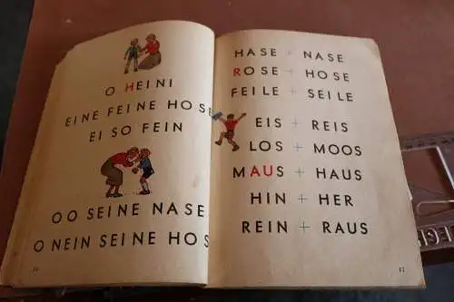 altes Heft - Gansberg Fibel - Buch zum Lesenlernen 1948/49 ?? defekt