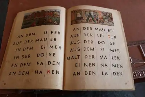 altes Heft - Gansberg Fibel - Buch zum Lesenlernen 1948/49 ?? defekt