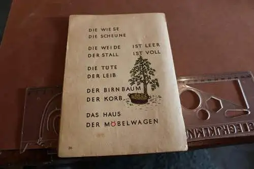 altes Heft - Gansberg Fibel - Buch zum Lesenlernen 1948/49 ?? defekt