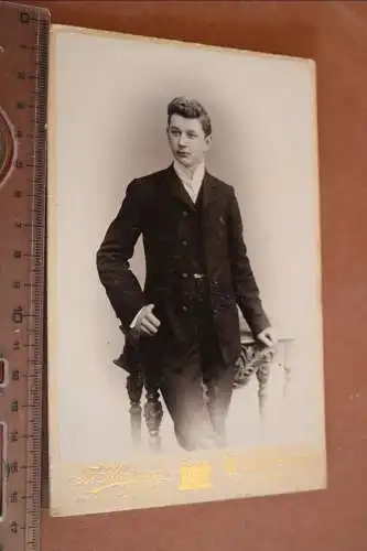 Tolles altes Kabinettfoto - hübscher junger Mann - Wilhelmshaven