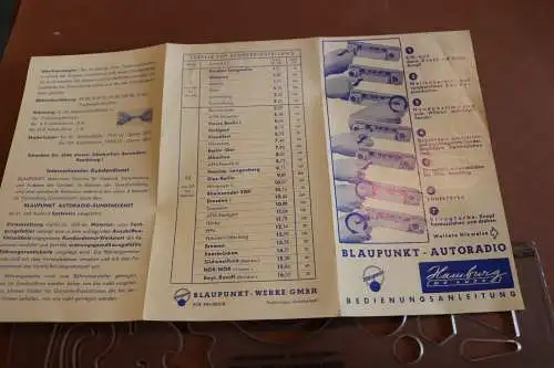 tolle alte Hülle,. Bedienungsanleitung ,Papiere Blaupunkt Autoradio Hamburg de 
