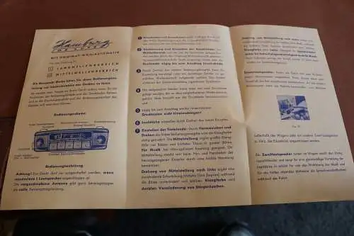 tolle alte Hülle,. Bedienungsanleitung ,Papiere Blaupunkt Autoradio Hamburg de 