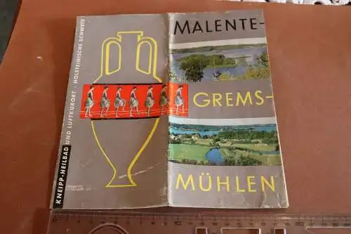 tolles altes Werbeblatt mit Karten  Malente - Grems-Mühlen 