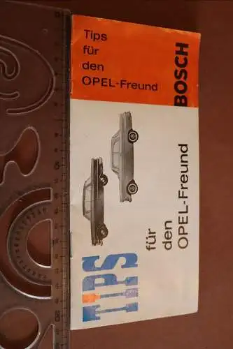 Tolles altes Werbeblatt  Bosch Zubehör Tips für den Opel Freund -60er Jahre ?