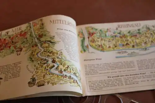 toller kleiner alter Deutscher Wein-Atlas  - 50-60er Jahre?