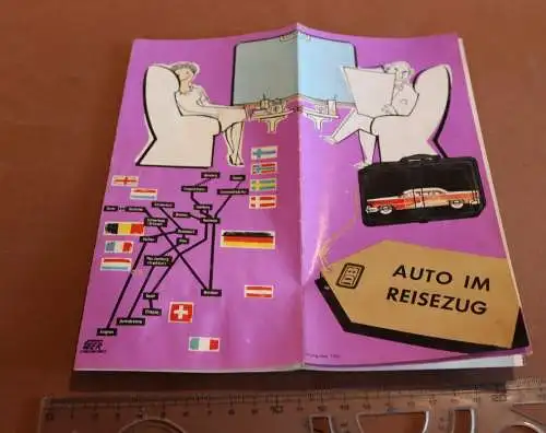 Tolles altes Werbeblatt Preisliste - der Bundesbahn - Auto im Reisezug 1961