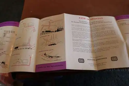 tolles altes Werbeblatt Preisliste - der Bundesbahn - Auto im Reisezug 1961