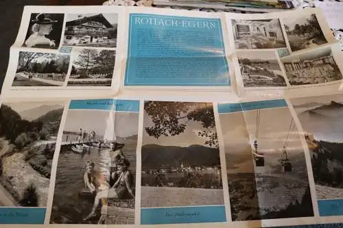 tolles altes Werbeblatt mit Karte - Rottach-Egern am Tegernsee 60er Jahre ???