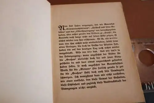 altes Kinderbuch "Kinder und Tiere - Schattenbilder" von Paul Konewka 1922