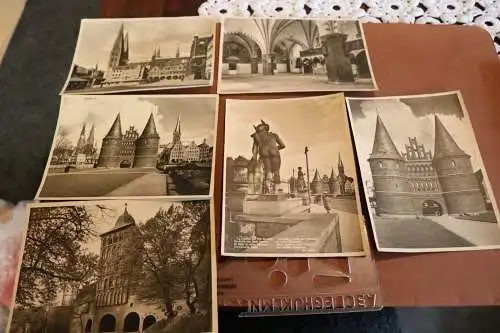 Sechs  alte Fotos Ansichten Lübeck - 30-40er Jahre Johannes Schunke