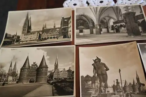 sechs  alte Fotos Ansichten Lübeck - 30-40er Jahre Johannes Schunke