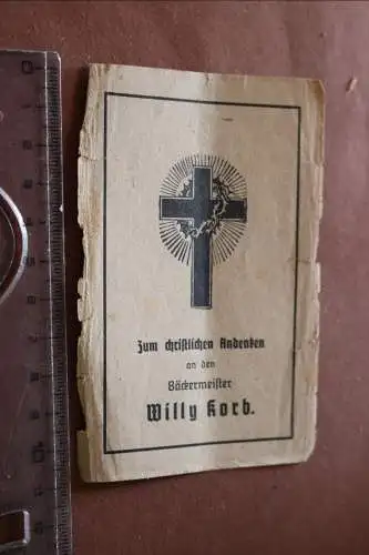 Altes Sterbeblatt eines Soldaten - 02.1945 eingezogen - 03.1945 gefallen Siebeng