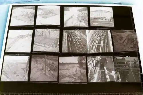 14 alte Negative - Großbaustelle - Brücke ?? Staudamm ?? 