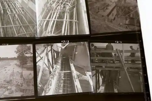 14 alte Negative - Großbaustelle - Brücke ?? Staudamm ?? 