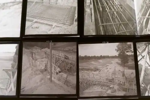 14 alte Negative - Großbaustelle - Brücke ?? Staudamm ?? 