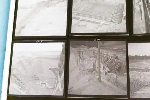 14 alte Negative - Großbaustelle - Brücke ?? Staudamm ?? 