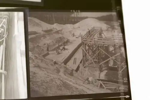 14 alte Negative - Großbaustelle - Brücke ?? Staudamm ?? 