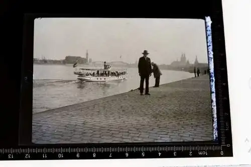 Tolles altes Negativ - Rhein - Köln - Dampfschiff - 1910-20 ?