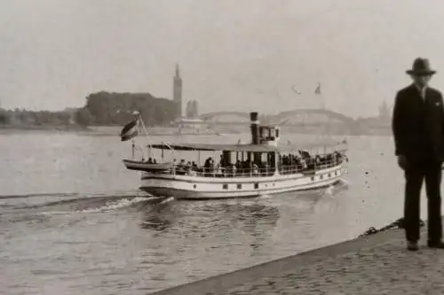 tolles altes Negativ - Rhein - Köln - Dampfschiff - 1910-20 ?