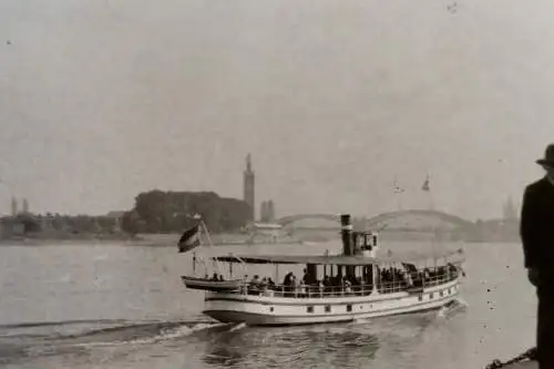 tolles altes Negativ - Rhein - Köln - Dampfschiff - 1910-20 ?