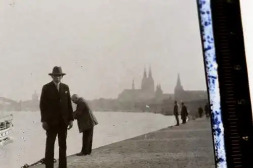 tolles altes Negativ - Rhein - Köln - Dampfschiff - 1910-20 ?