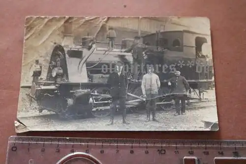 Tolles altes Foto -mir unbekannte Lokomotive - 1925  Kleinbahn ? Butzbach ?