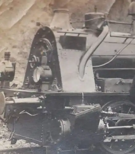 tolles altes Foto -mir unbekannte Lokomotive - 1925  Kleinbahn ? Butzbach ?