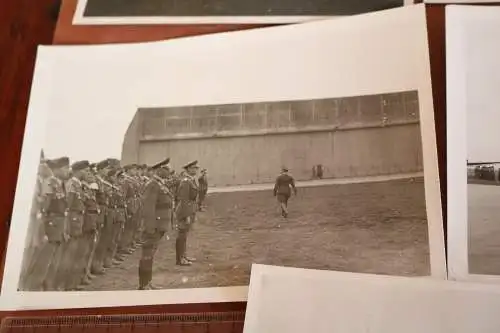 fünf tolle alte Fotos - Soldaten angetreten - Fliegerhorst Gotha - 30-40er Jahre