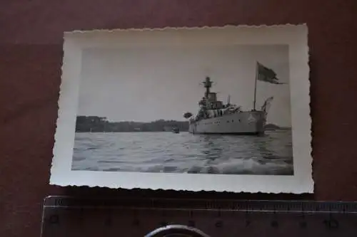 tolles altes Foto - Küstenpanzerschiff Drottning Victoria - Schweden - 30-40er