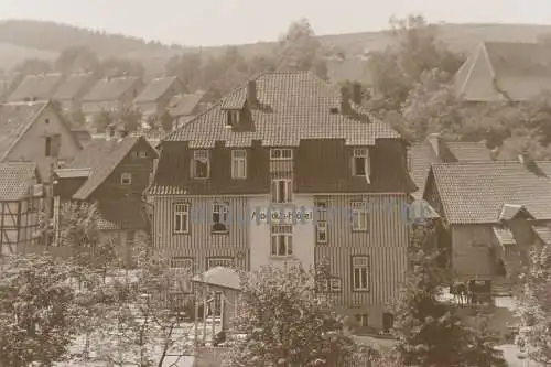 tolles altes Glasnegativ 18x13 -  Moock´s Hotel  Altenau ??  1910-30 ???