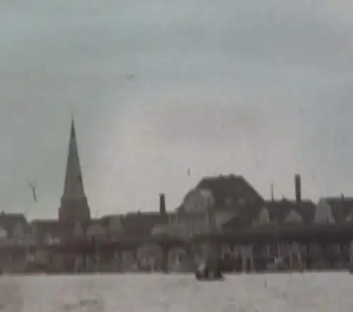 tolles altes Glasnegativ -  Ansicht Travemünde 1910-30 ??