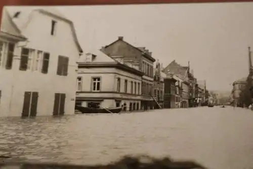 altes Foto Stadt unter Wasser - Hochwasser  1926 - Ort ????