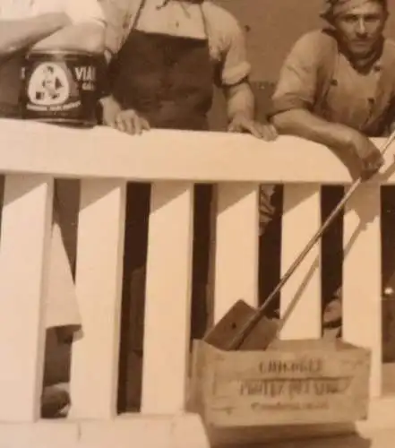 tolles altes Foto - fünf Männer - Soldaten ? Fremdenlegion ? weisse Hüte 