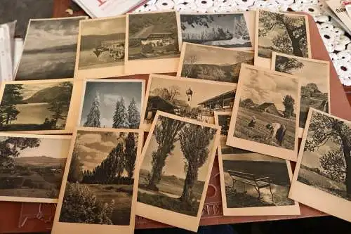 16 alte Ansichtskarten - Landschaften - einige echte Kupfertiefdruckkarten
